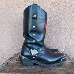 Vintage Red Wing 1670 Women’s Black Leather Biker Boot